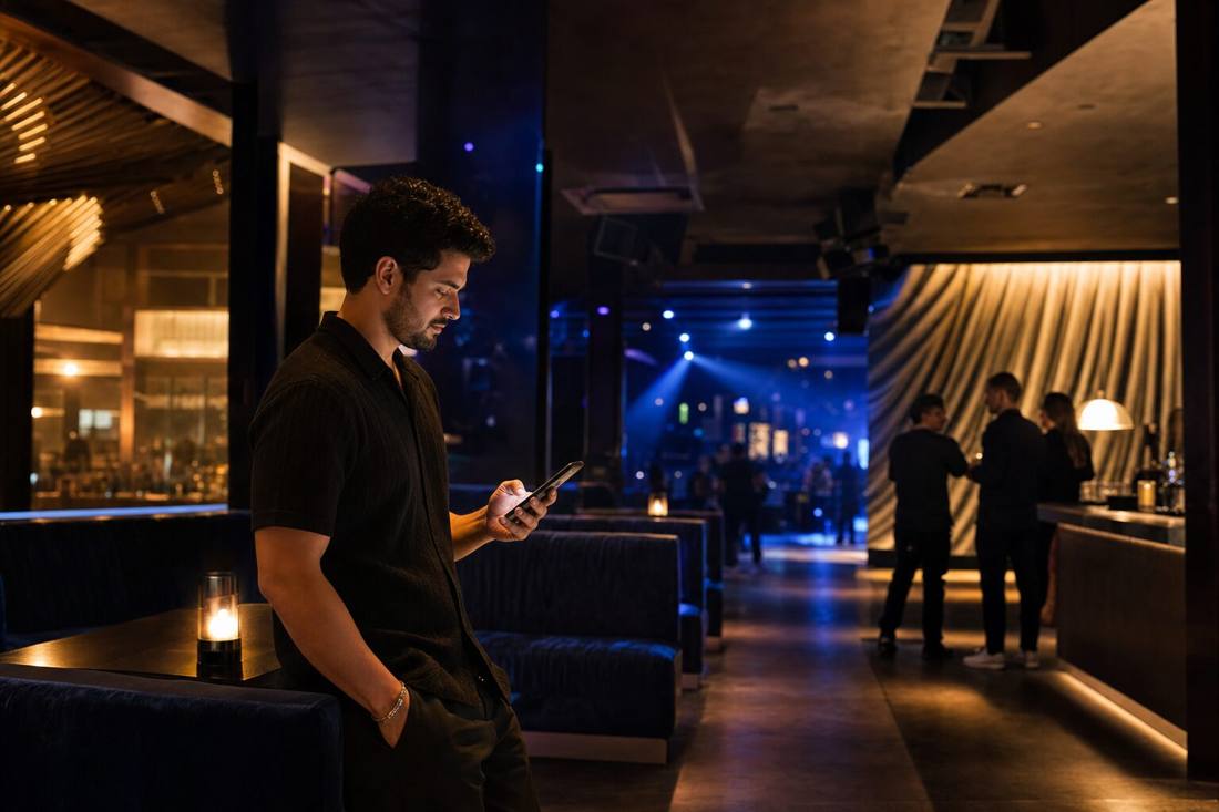 Guests coordinating a ride on their phones