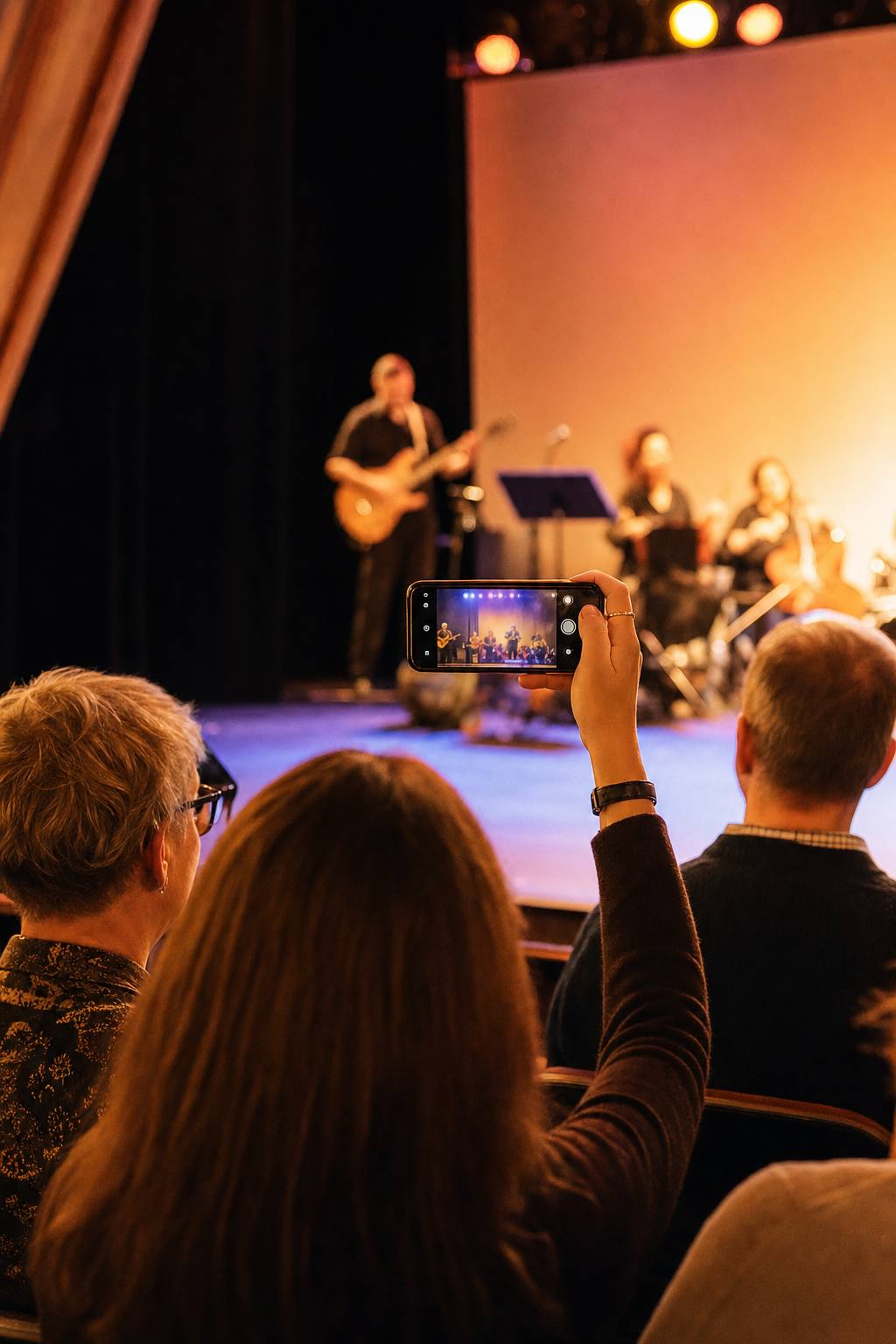 Guest sharing a live video from the dance floor